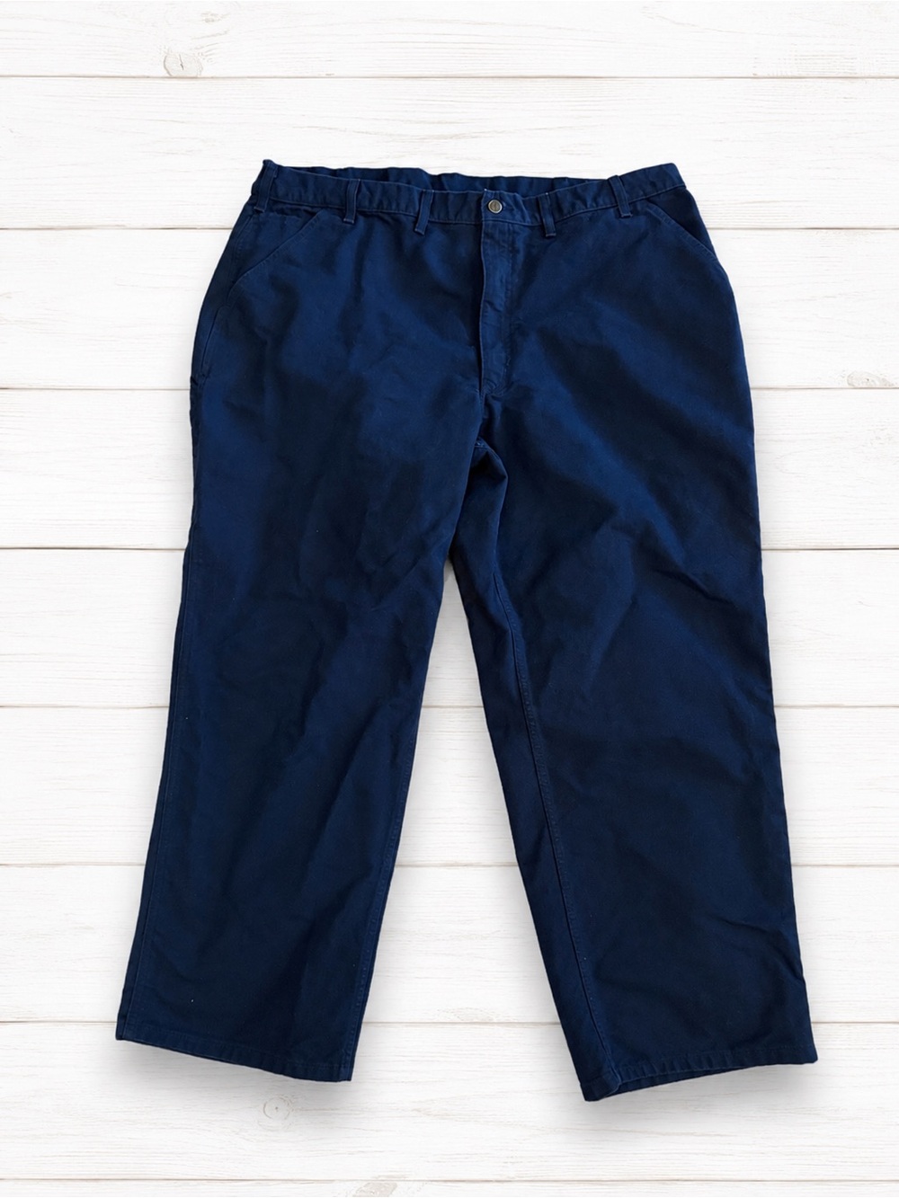 Carhartt B11 MDT Original Fit Work Pants Men’s 46x30 Navy Heavy Duty 100% Cotton